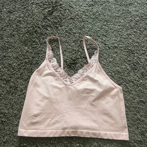 Papaya Light Pink Lace-Trim Cami